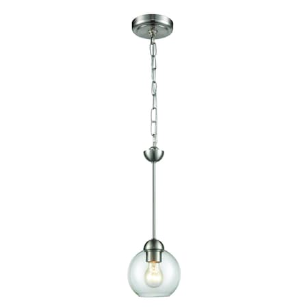 Astoria 6'' Wide 1-Light Mini Pendant - Brushed Nickel